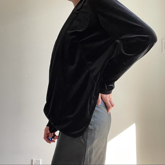 Black velvet blazer, SUZY SHIER - Picture 9 of 9